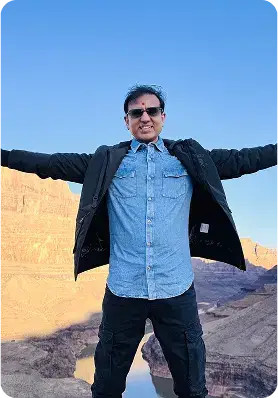 Amit Sarvaiya enjoying an active, healthy lifestyle outdoors